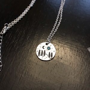 5/$30 🌲forest moon necklace handmade look
